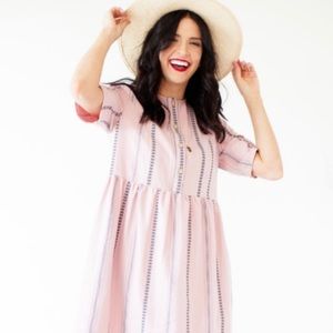 Roolee Pink Midi Dress